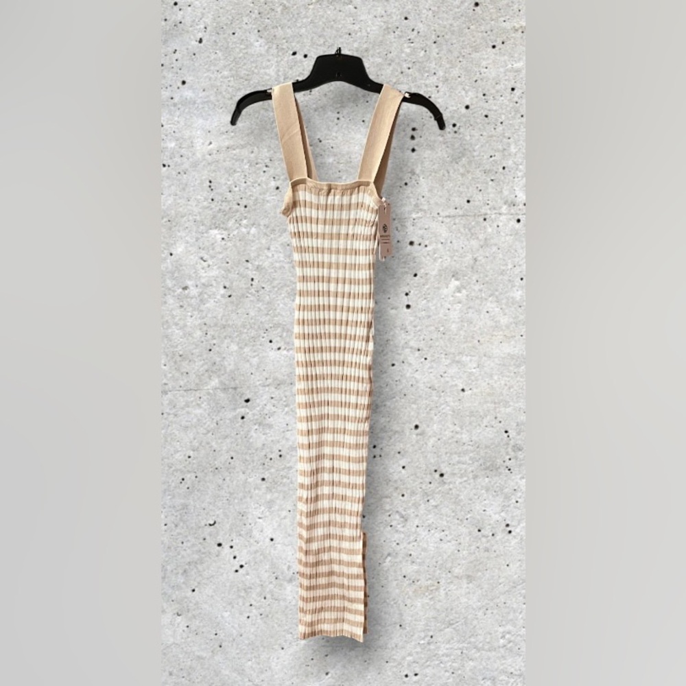 NWT Striped Knit Sleeveless Bodycon Dress - Picture 8 of 15